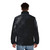 Melancholy puffer jacket with moody nature and astronomy inspired design - men back