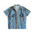 Stylish Hawaiian Denim Jacket with Tropical Print Blue Jean - Back