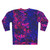 Blacklight poured acrylic sweatshirt with vibrant, energetic abstract pattern - Back
