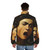 Medusa by Caravaggio inspired puffer jacket featuring classic renaissance artwork - men back