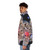 Medusa-inspired puffer jacket with abstract and mythological patterns - men side left