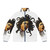 Medusa Caravaggio inspired puffer jacket with snakes and renaissance art design