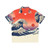Corgi Hawaiian Shirt with Japanese-Inspired Ocean Wave Motif