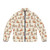 A puffer jacket featuring a whimsical medieval fantasy corgi design