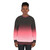 Ombre dip dye black pink white gradient pattern sweatshirt - women