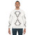Black linear Mandelbrot fractal sweatshirt - men