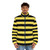 Black and yellow striped puffer jacket inspired by the movie "Me Before You" - men front