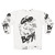 Anthropomorphic dog wearing a "Good Boy" graphic sweatshirt - Back