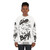 Anthropomorphic dog wearing a "Good Boy" graphic sweatshirt - women