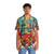 Moving Castle inspired Hawaiian shirt with cubist, futuristic design - People Front
