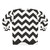 Black and white zig zag geometric pattern sweatshirt - Back