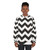 Black and white zig zag geometric pattern sweatshirt - women