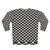 Black and white fish scale geometric pattern sweatshirt - Back