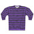 Distressed black and purple splatter stripe sweatshirt