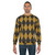Black and gold harlequin pattern sweatshirt - men