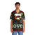 Marvin Gaye Hawaiian Shirt design featuring "Love Conquers Hate" message - People Front