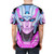 Artistic Transformers-inspired Arcee robot design on a t-shirt - men back