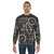 Exploded view bike sweatshirt with bicycle engineering design - men