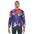Couples space galaxy sweatshirt with planets and stars - men