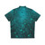 Starry Night Hawaiian Shirt with Teal Galaxy and Geometric Tree Silhouettes - Back