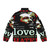 Marvin Gaye inspired puffer jacket with "Love Can Conquer Hate" design - Back