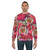 Elegant flower garden sweatshirt with a colorful floral and botanical design - men