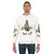 Floral unicorn sweatshirt with spiraling horn and botanical design - men