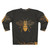 Floral golden honey bee sweatshirt with nature inspired design - Back