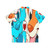 Squishy Face Hawaiian Shirt with Furry Animal Print - Back