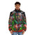 A stylish puffer jacket featuring the iconic martian design from the classic sci-fi comedy "Mars Attacks" - men front