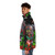 A stylish puffer jacket featuring the iconic martian design from the classic sci-fi comedy "Mars Attacks" - men side left