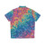 Colorful Chaos Psychedelic Geometric Abstract Retro Hawaiian Shirt - Back