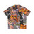 Vibrant Hawaiian shirt with a fun cat pattern design