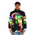 Marilyn Monroe inspired rainbow colors puffer jacket with pop art design - men front