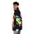 Marilyn Monroe inspired rainbow colors puffer jacket with pop art design - men side left