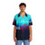 Maneater Survival Hawaiian Shirt featuring a shark print design - People Front