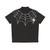 Spooky Black Widow Spider Web Collar Hawaiian Shirt - Back