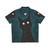 Spooky black cat hawaiian shirt with cat illustration