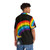 Lucky Hawaiian shirt with pot of gold and rainbow design - People Back