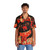 Quirky retro Hawaiian shirt with a lucky cat revolution design - People Front