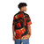 Quirky retro Hawaiian shirt with a lucky cat revolution design - People Back