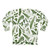 Green ferns and leaves botanical print on sweatshirt - Back