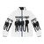 Mando Diao punk rock puffer jacket with band logo and comic book graphics