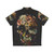 Skull and floral pattern Hawaiian shirt - Back