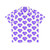 Korean-inspired purple heart Hawaiian shirt