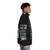 Mamma Mia Words Songs Puffer Jacket featuring retro ABBA lyrics and music - men side right