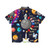 Space-themed Hawaiian shirt with infographic design of the universe, big bang, planets, and celestial elements - Back