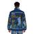 Spooky retro puffer jacket with ghostly design - men back