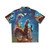 Nebula-inspired Hawaiian shirt with galaxy print design