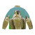Majestic peregrine falcon puffer jacket with detailed plumage and wing design - Back